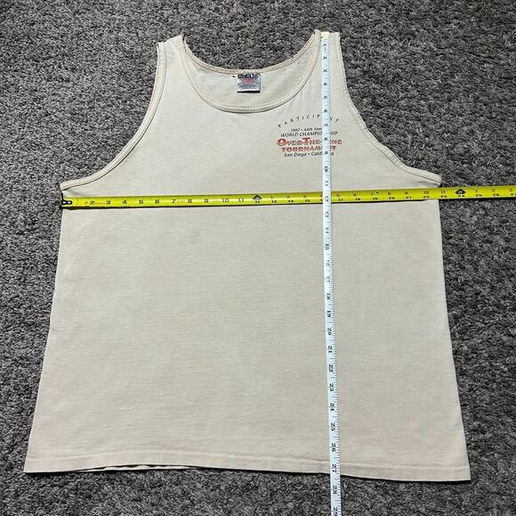Vintage 90s Tank Top Distressed San Diego Graphic Tee Over The Line 1997 - Picture 7 of 8
